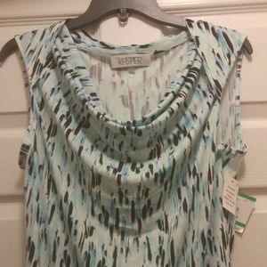 Sleeveless multi color blouse